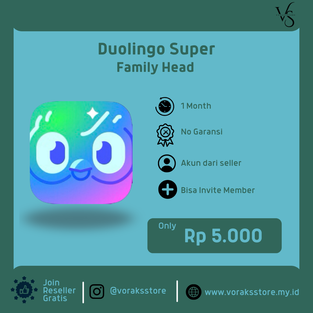 DUOLINGO SUPER INDIVIDUAL 1 BULAN